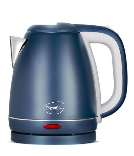 Pigeon Tesla Electric Kettle 1.5 L, 1300 Watt, Stainless Steel Body with Auto Shut-off Feature Used for Boiling Water - (Matt Blue)