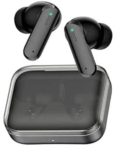 (50% Off Coupon) Vaku Luxos® BOOMX Wireless Earbuds Bluetooth 5.4 TWS Headphones 60H Playback Bass Stereo 13mm Drivers Gaming Low Latency HD Calls Touch Control Fast Charging IPX Waterproof- Black