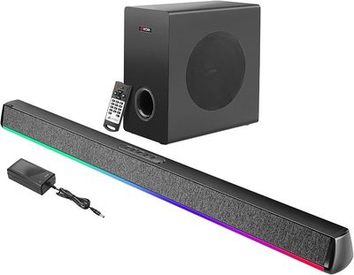 Hydra BOOMBAR 2.1 Channel Soundbar with Wired Subwoofer, 180W