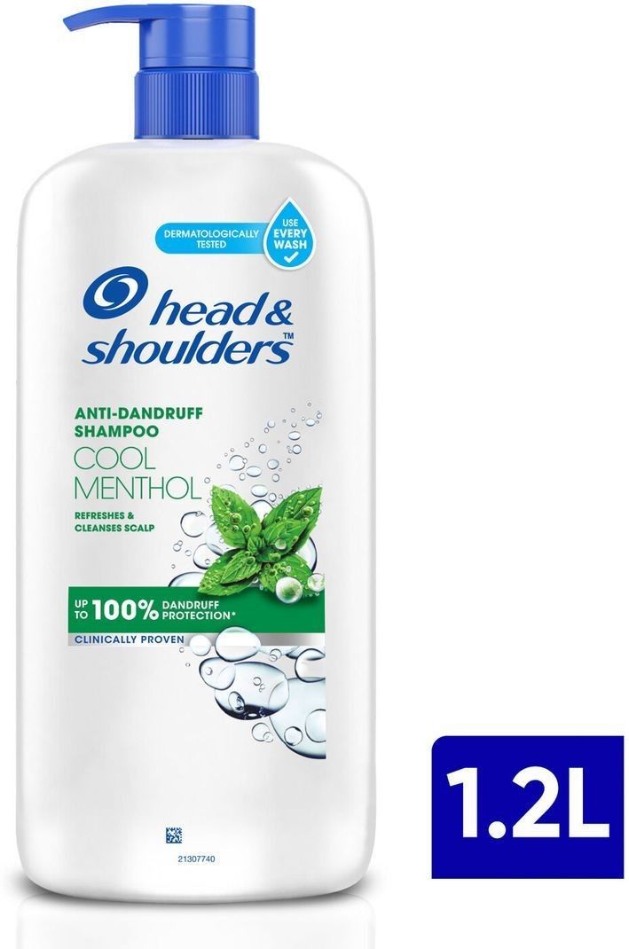 HEAD & SHOULDERS Anti Dandruff Shampoo Cool Menthol For Men & Women (1.2 L)