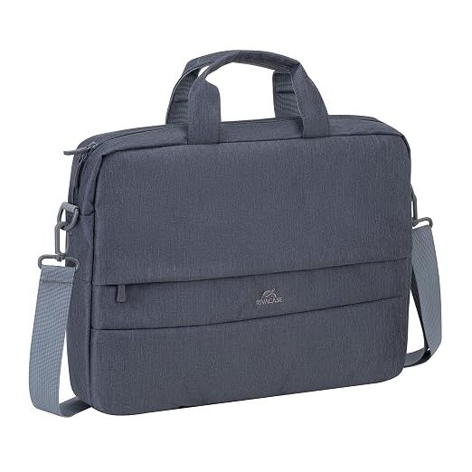 RIVACASE Prater Anti theft Laptop bag 15.6 Inches Waterproof Compact Shoulder Bag for Notebooks Ultra Light Computer Bag for Women/Men/Travel/Business, Compatible with Laptop Macbook Pro 15.6 inch