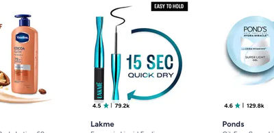 Minimum 60 % + 12 % coupons on Lakme,Ponds & more Brands