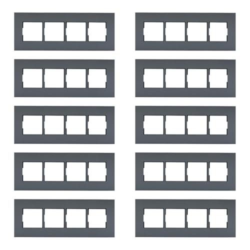 Anchor by Panasonic Penta 8 Module Black Regular Cover Plate for Switch Board (Black, 65908B-10)