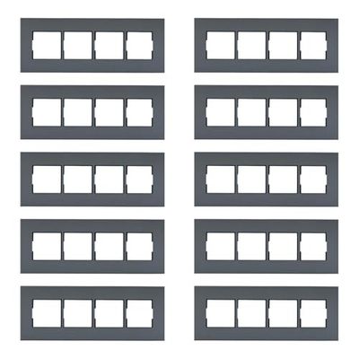 Anchor by Panasonic Penta 8 Module Black Regular Cover Plate for Switch Board (Black, 65908B-10)