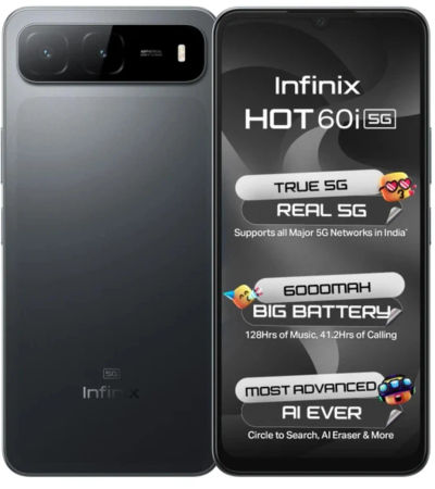 Infinix Hot 60i 5G (Sleek Black, 128GB) (4GB RAM)