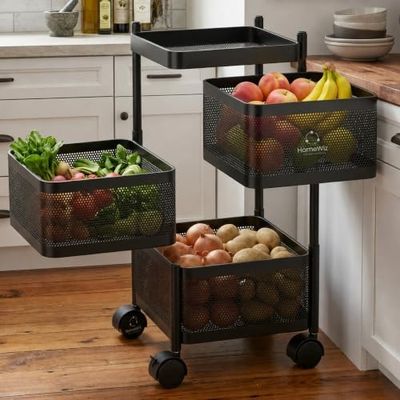 HomeWiz Square Kitchen Rack 3- Layer [₹2190 Coupon]
