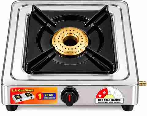 chulhamanish Premium Gas Stove Stainless Steel Manual Gas Stove (1 Burners)