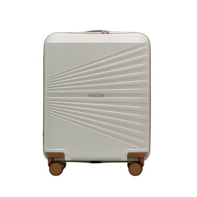 Police Origine Cabin Trolley | 65L Capacity TSA Lock 8 Smooth 360° Spinner Wheels Telescopic Handle PP Hard Shell