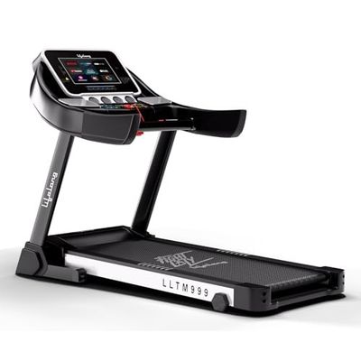 Lifelong Treadmill for Home - 6 HP Peak Motorized Treadmill, 6 Level Manual Inclines, Max Speed 14 km/hr - Heart Rate Sensor, Bluetooth Speaker,10Inch Touch Screen, Fitshow App Max Weight 120Kg
