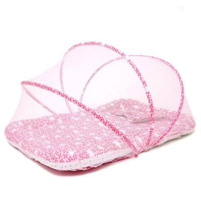 TIDY SLEEP Baby Bed with Mosquito Net, Baby Mattress for New Born, 0M+, Baby Mosquito Protection Bed, Size: 90cm x 65cm x 10cm Bunny