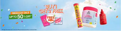 Freedom Sale | Upto 50% Off* | BUY 1 GET 2 Free