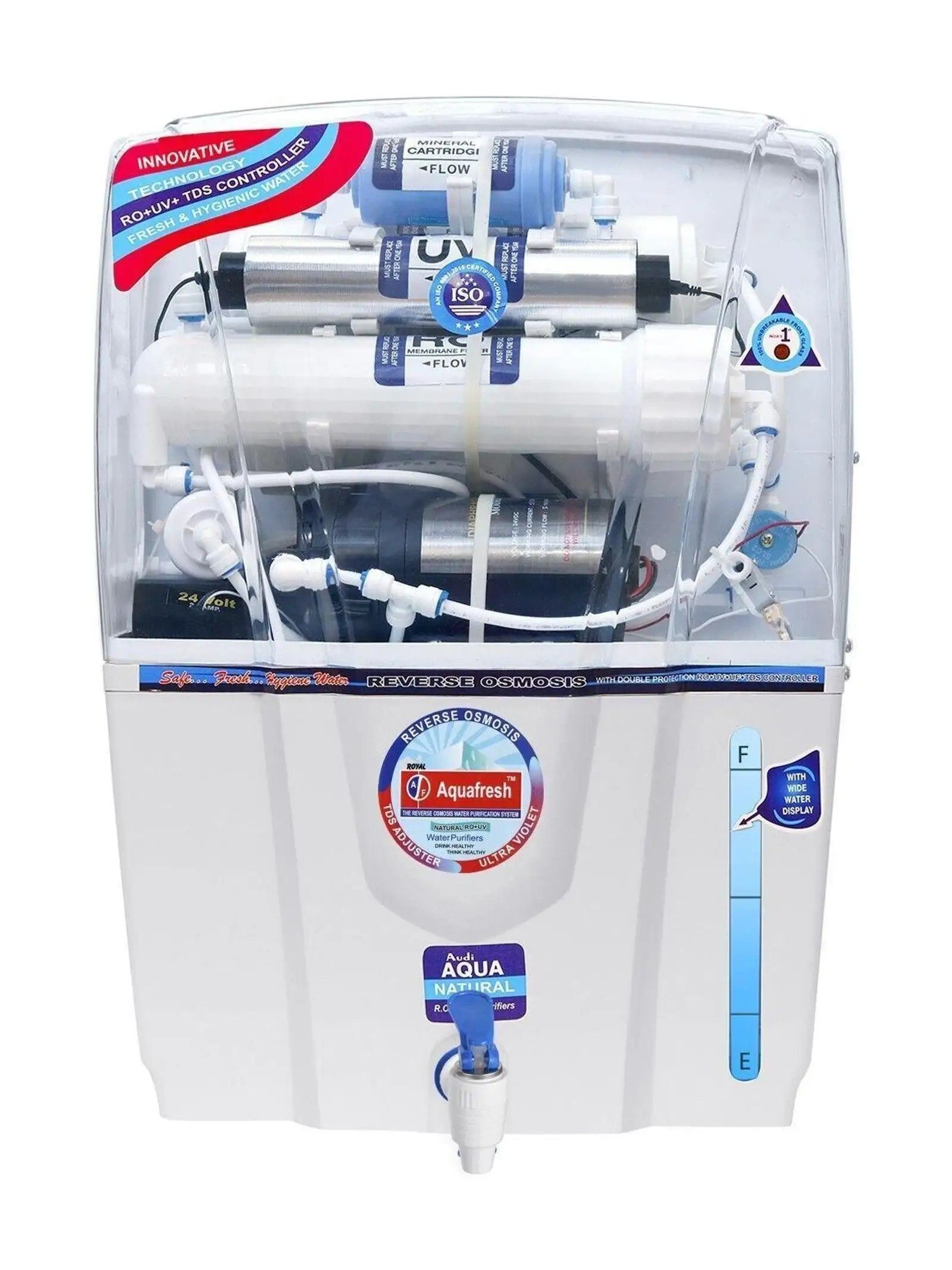 Aqua Fresh New EPICAQUA ADJUSTER 15 L RO + UV + UF + TDS Control Water Purifier (White)