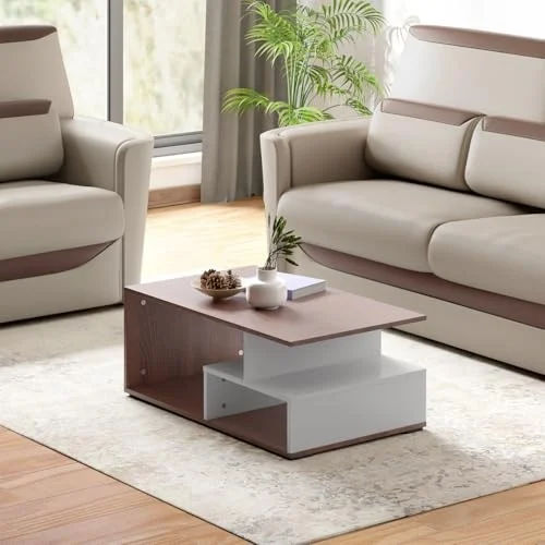 Interio by Godrej Coffee Table EWA Engineered Wood Coffee Table, 1-Year Warranty, Brown, Particle Board