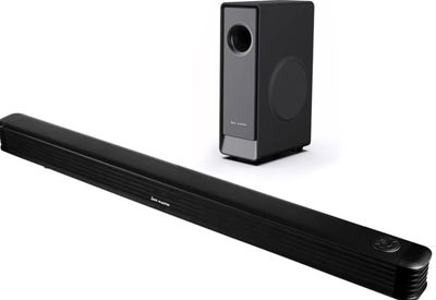 JACK MARTIN HarmoniBar X-777 5.1 Channel Soundbar with Wireless Woofer - 140W RMS, Bluetooth, Multiple Connectivity Options - Black
