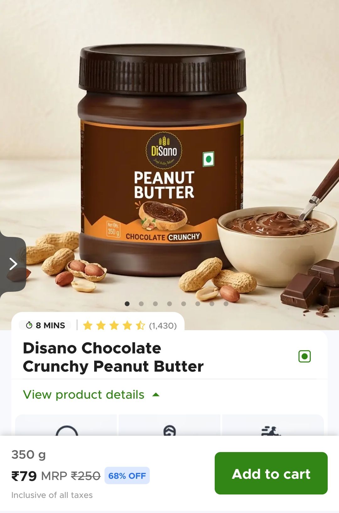 Disano Chocolate Crunchy Peanut Butter