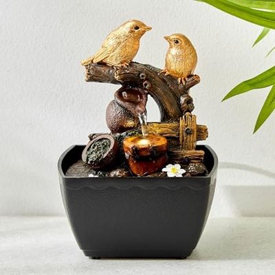 Home Centre Alpine Polyresin Bird Water Fountain - 13x12.5x18.5cm [Apply 20% Coupon]