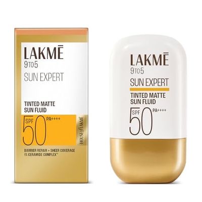 Lakme Sun Expert Tinted Dry Matte Sunscreen Fluid SPF 50+ PA++++ | Bronze (50ml)