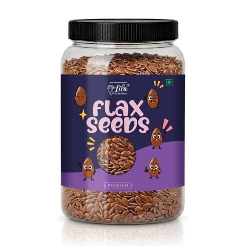 LILA DRY FRUITS Flax Seeds 250 Grams Raw Superfood for Eating High Fiber Omega 3 Rich Seeds for Weight Management Healthy Diet Smoothies Baking Natural Seeds Daily Nutrition