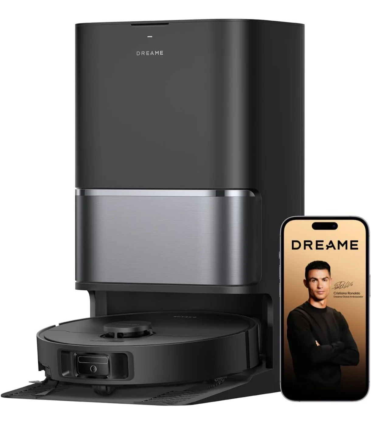 DREAME L50 Ultra CE Robot Vacuum and Mop, 25000Pa Strong Suction, Auto-Empty, 80°C Hot Water Mop Self-Cleaning, Self-Drying, Auto Refill, Edge Cleaning, Ideal for Pet Hair & Carpets