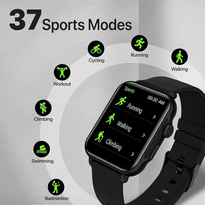 Promate ProWatch-B18 Fitness Smart Watch, 1.8 Display Bluetooth Calling, IP68 Water Resistance