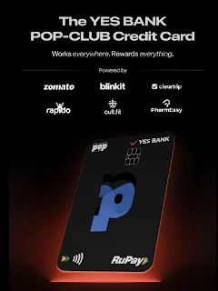 LIFE TIME FREE - YES BANK POP CLUB Rupay Credit Card Rewards
