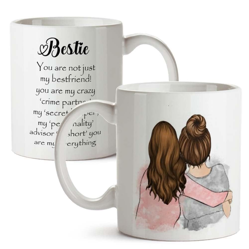 Bestie Friendship Ceramic Coffee Mug 325ml | Funny Quotes | Gift for Girls Best Friends Sister