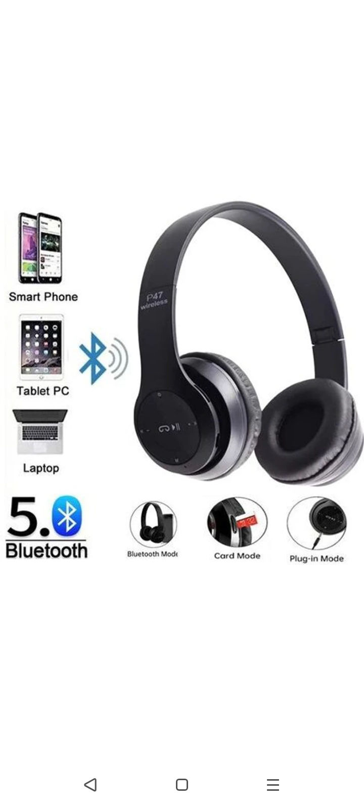 Take a look at this Newly Wireless Foldable Over-Ear Headphones with Bluetooth, Stretchable Design Bluetooth Headset on Flipkart