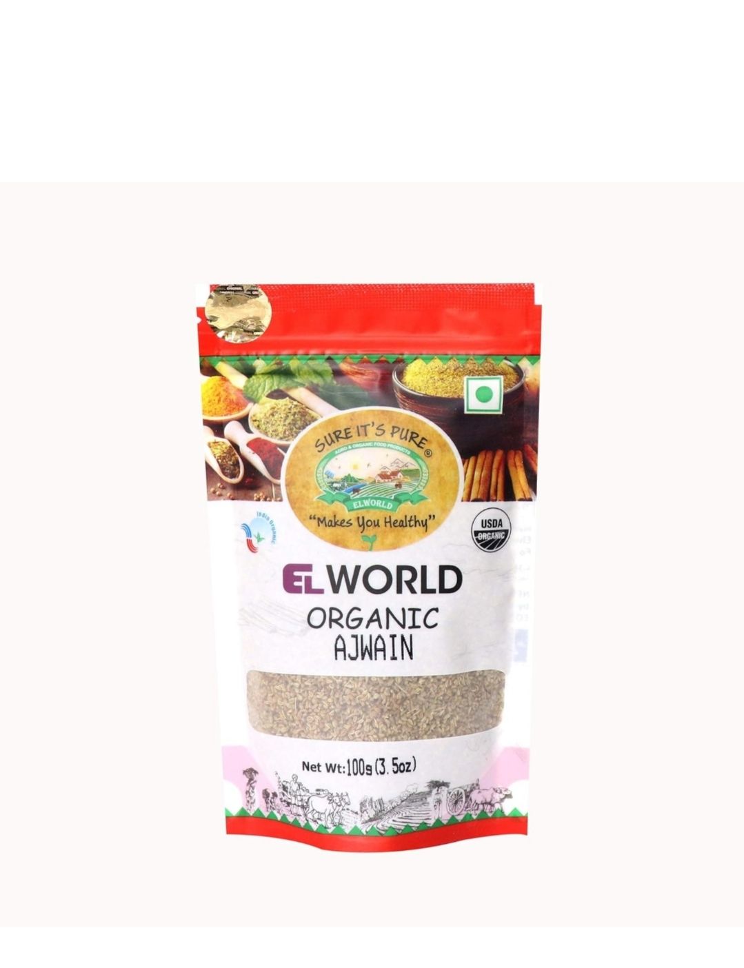 Elword agro organic ajwain seeds 100gm