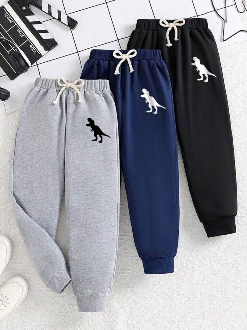 Buy Googo Gaaga Boys Pack Of 3 Cotton Relaxed Fit Mid Rise Joggers - Track Pants for Boys 31400139 | Myntra