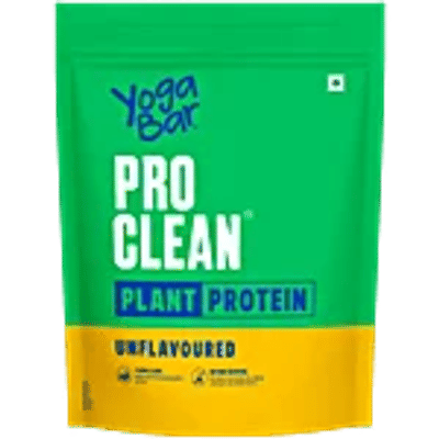 Yogabar Pro Clean Unflavoured Plant Protein Powder 500gm at 394.26Rs