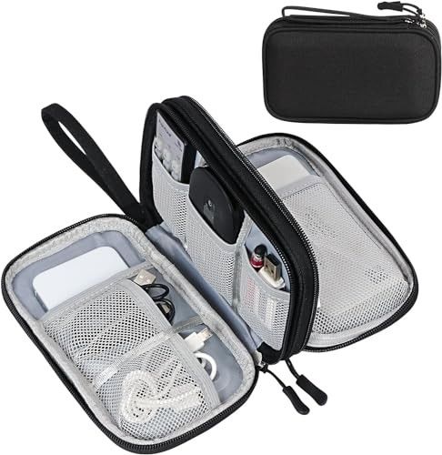 SaleOn Waterproof Dual-Layer Travel Organizer for USB Cables & Hard Disks