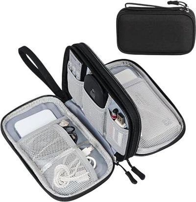 SaleOn Waterproof Dual-Layer Travel Organizer for USB Cables & Hard Disks