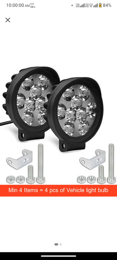 GETSOCIO 9LED CAP Fog Light Spot Beam Driving Lamp Universal Fitting for All Bikes Fog Lamp Motorbike LED (12 V, 10 W)