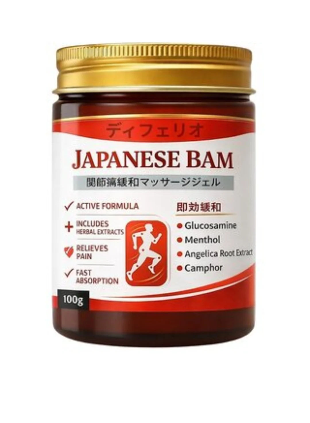 Japanese pain relief massage gel bam 100gm
