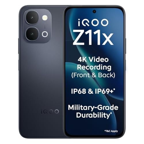 iQOO Z11x 5G (Eclipse Black, 6GB RAM, 128GB Storage)