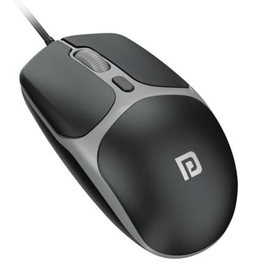 Portronics Toad 103 Wired Optical Mouse with 2400 DPI, Plug & Play, Ambidextrous (Black)
