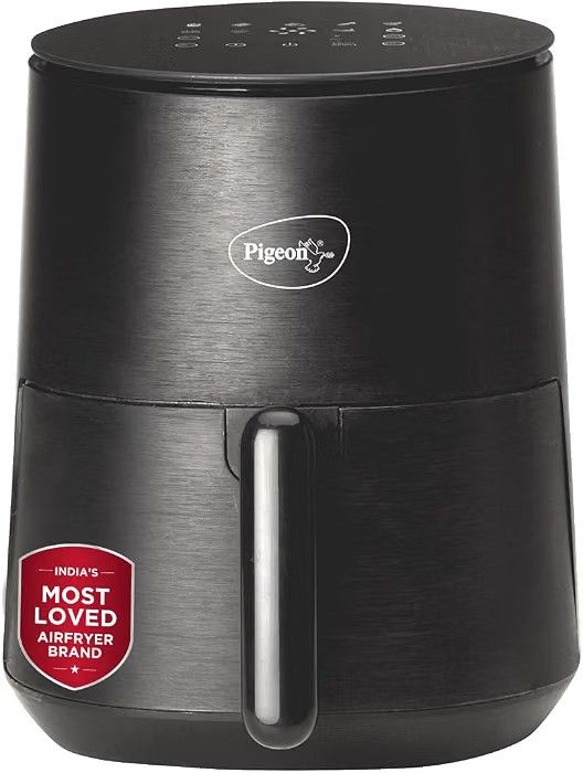 Pigeon Healthifry 3.3L Compact Digital Air Fryer | 1200W | 360° Rapid Air Circulation | 85% Less Oil |