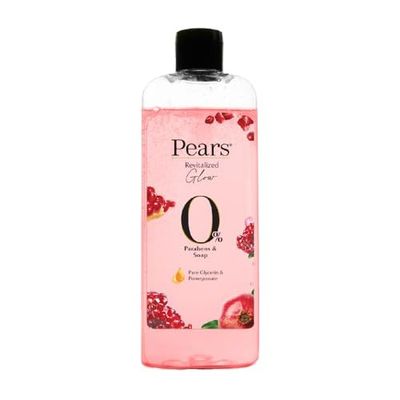 Pears 98% Pure Glycerin Revitalized Glow Body Wash with Pomegranate and 0% Parabens & Soap for a Revitalized Glow, 250ml
