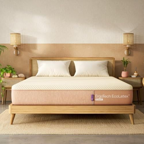 Wakefit Natural EcoLatex Classic Mattress | 10 Years Warranty | Mattress King Bed, ErgoTech Latex Mattress, 6-Inch Bed Mattress, King Size (78x72x6 Inches, Firm, 7-Zone)