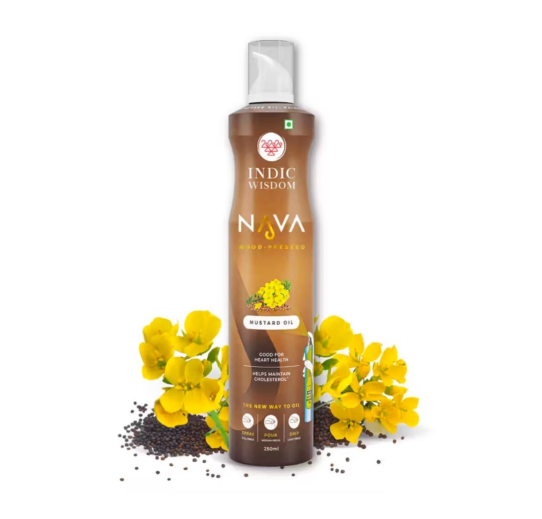 Instamart - INDIC WISDOM Nava Spray Wood Pressed Mustard Oil (No Aerosol/CFCs/Preservatives)(Cold Pressed-Extracted On Wooden Churner)