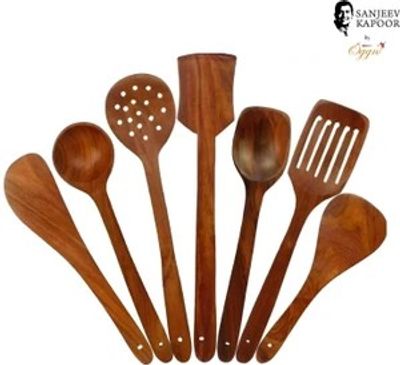 OGGN Set of 7 Wooden Spatula Kitchen Tool Set (Brown, Cooking Spo...more