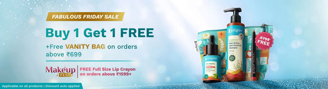 Fabulous Friday Sale | Buy 1 Get 1 Free | Free Vanity Bag