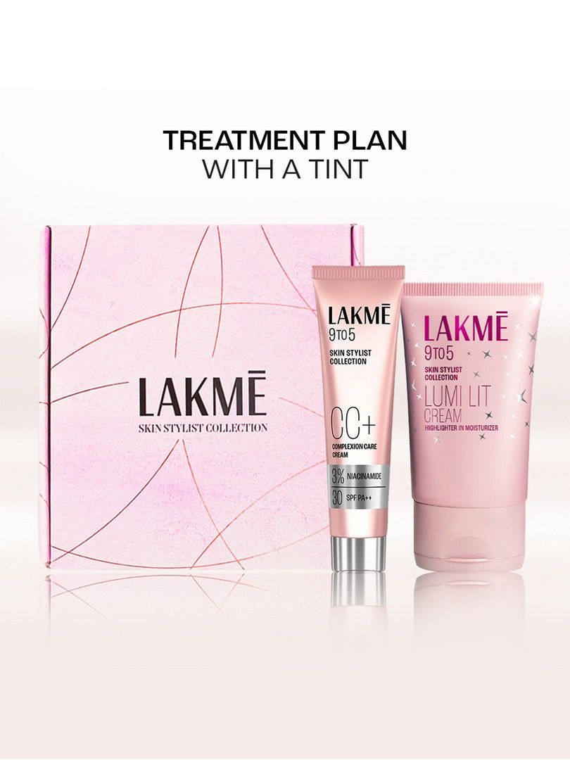 Lakme Festive Gift Box With Lumi Lit Cream 60g & CC Cream 30g - Day Cream