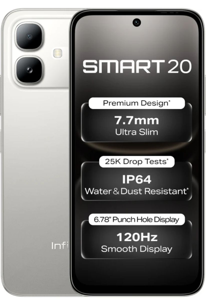 Infinix SMART 20 (Polaris Titanium, 128 GB) (4 GB RAM)