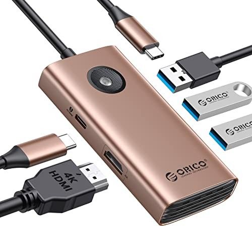 USB C Hub, ORICO 5-in-1 USB C Docking Station with 4K HDMI