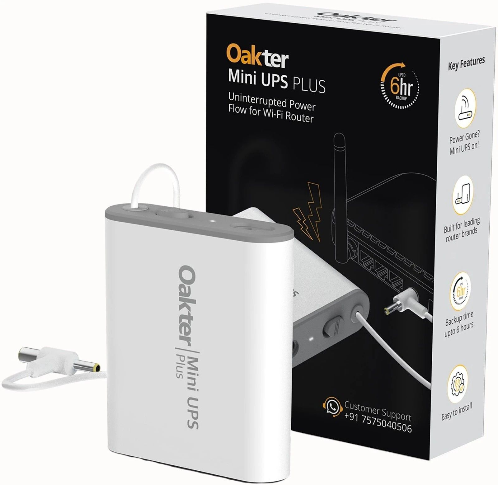 Oakter Mini UPS Plus Power Backup for Router