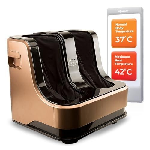 Lifelong LLM99 Foot, Corded Electric Massager for Calf and Leg , (With Heat and Vibration) Dark Brown