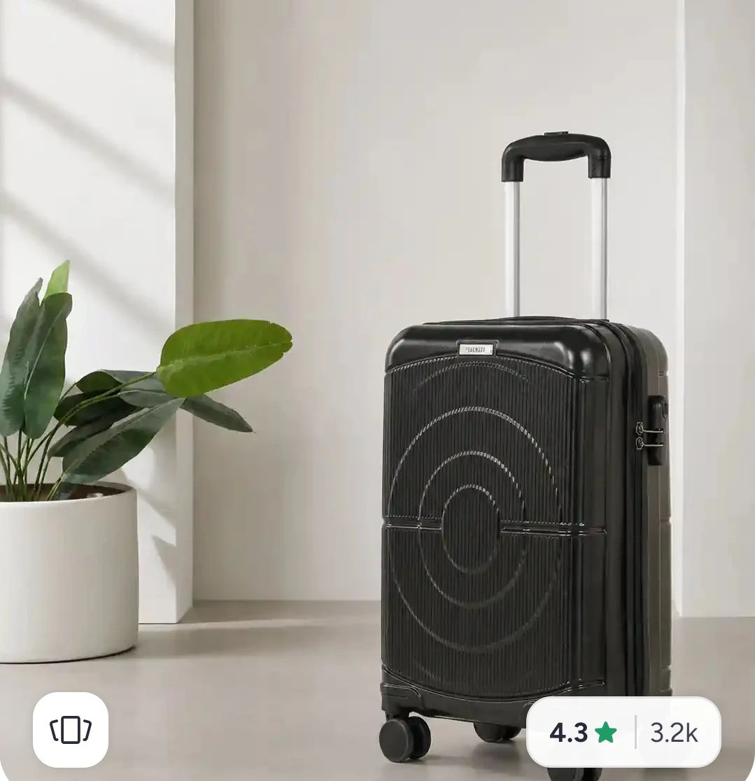 Teakwood Leathers Concentrix Textured 360° Rotation 8-Wheel Cabin Trolley Bag - 38L