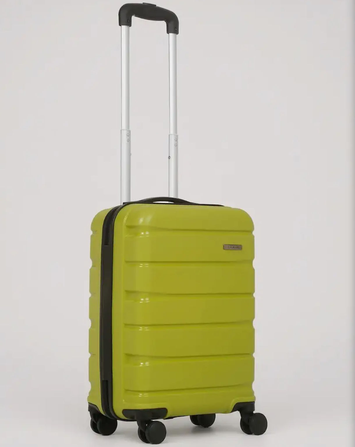 Teakwood Unisex Trolley Bag, Hard Cabin Trolley Small, 55 CM Trolley Bag for Travel, Lock System 360 Degree 8 Rotating Wheel (S, Lime Green)