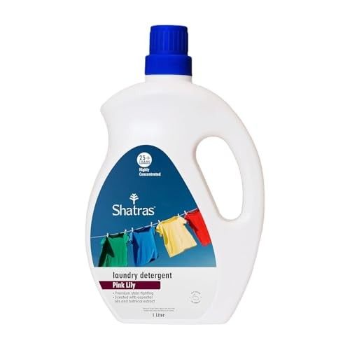 Shatras Liquid Detergent 1 L - Concentrated Laundry Liquid for Fabric Care | Suitable for Top-Load & Front-Load Washing Machines and Hand Wash